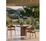 Chaise Arinella en bois d’acacia avec finition ton naturel et corde beige