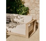 Canapé 2places Ambra en bois d’acacia avec finition claire 174 cm