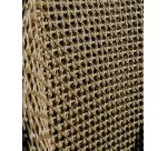 Fauteuil Olbia avec dossier haut en rotin synthétique et bois de teck