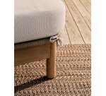 Transat double Catalina en corde beige et bois d’acacia