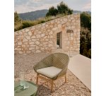 Fauteuil Olbia en rotin synthétique et bois de teck