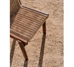 Chair Itani in acacia wood and synthetic rattan