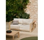 Canapé 2places Ambra en bois d’acacia avec finition claire 174 cm