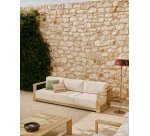 Canapé 3places Ambra en bois d’acacia avec finition claire 249cm