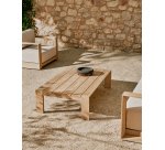 Table basse Ambra en bois d’acacia avec finition claire 82,5x140cm