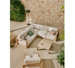 Table basse Ambra en bois d’acacia avec finition claire 82,5x82,5cm