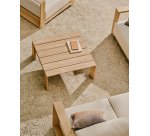 Table basse Ambra en bois d’acacia avec finition claire 82,5x82,5cm