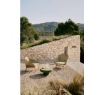 Fauteuil Olbia en rotin synthétique et bois de teck