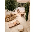 Transat Itani en bois d’acacia et rotin synthétique