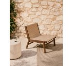 Fauteuil Itani en bois d’acacia et rotin synthétique