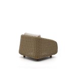 Fauteuil Meria en rotin synthétique et pieds en bois d’acacia