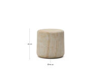 Side table Drasi in cement with travertine effect finish Ø46 cm