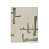 Toile abstraite Fida verte 180 x 140 cm