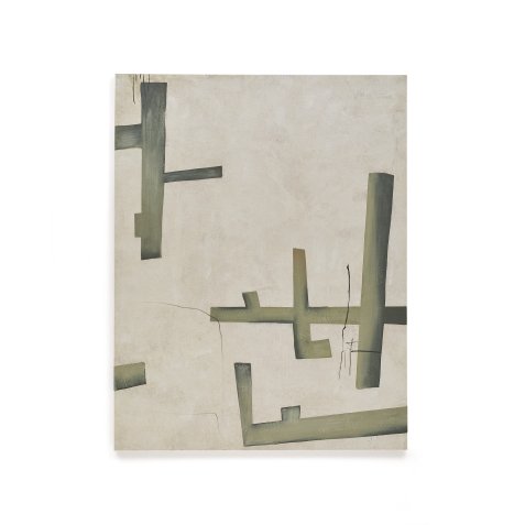 Toile abstraite Fida verte 180 x 140 cm