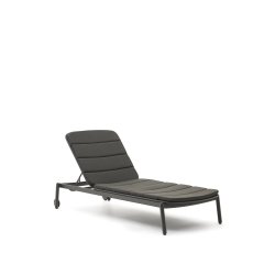 Ligstoel voor buiten Marcona van aluminium met een zwart geverfde afwerking
