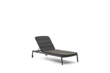 Transat d’extérieur Marcona en aluminium noir