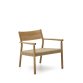 Fauteuil Yalia en bois de chêne finition naturelle et siège en corde de papier