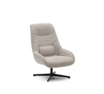 Fauteuil giratoire Celida en bouclette pieds avier