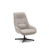 Fauteuil giratoire Celida en bouclette pieds avier