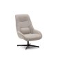 Fauteuil giratoire Celida en bouclette pieds avier