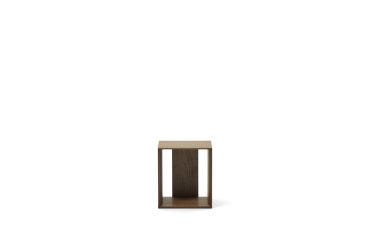 Litto small shelf module in walnut veneer, 34 x 38 cm