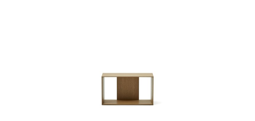 Module étagère format moyen Litto en placage de chêne 67 x 38 cm