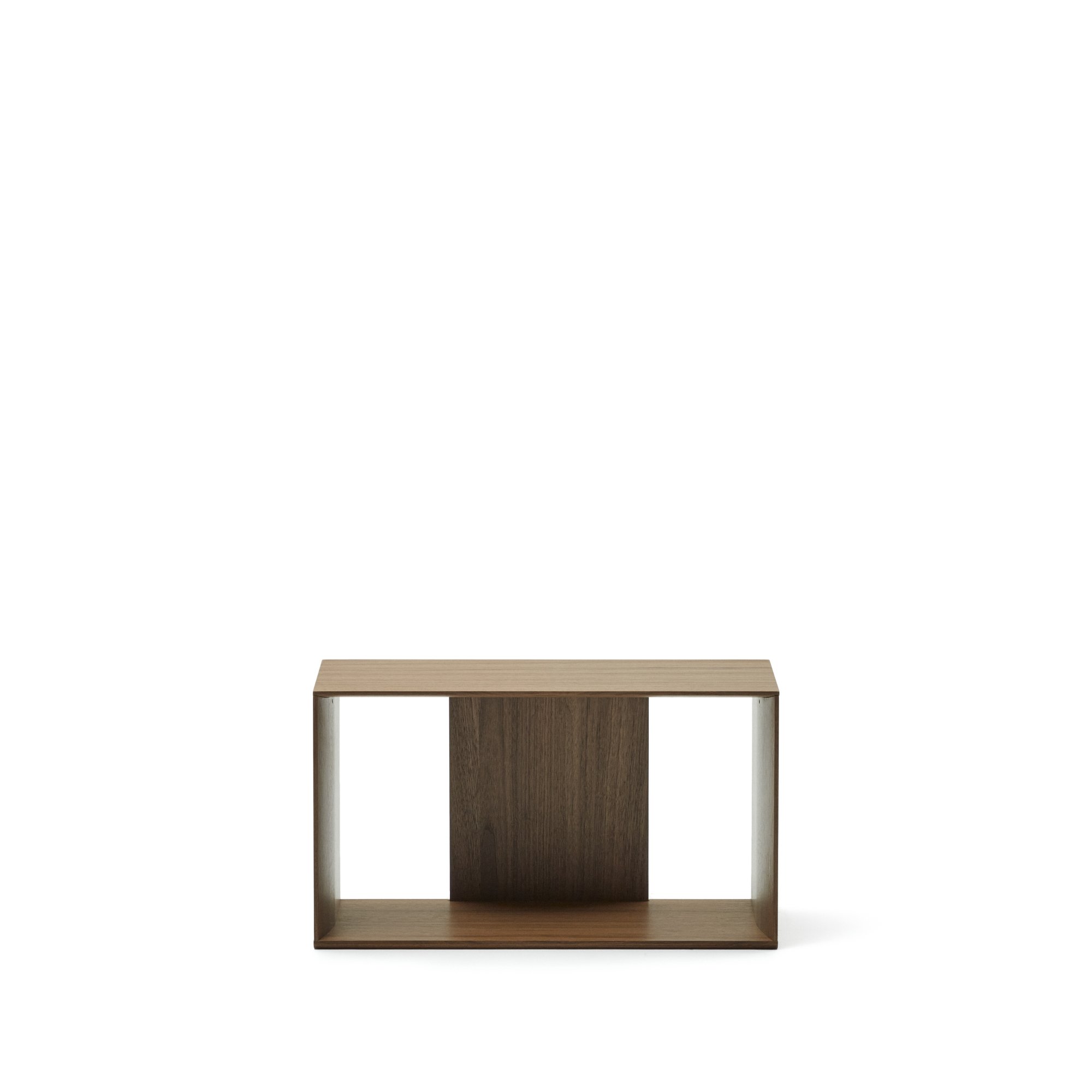 Module étagère format moyen Litto en placage de noyer 67 x 38 cm