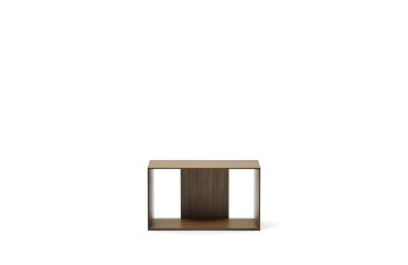 Shelf unit module, medium size, Litto brand, in walnut veneer, 67 x 38 cm