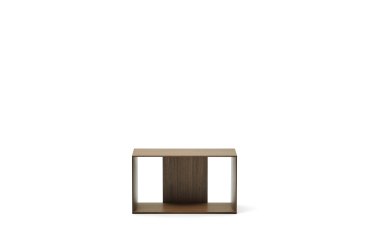 Module étagère format moyen Litto en placage de noyer 67 x 38 cm