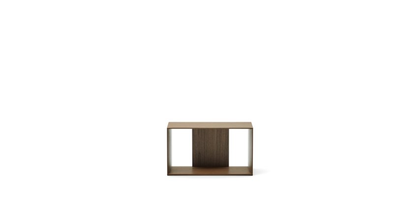 Module étagère format moyen Litto en placage de noyer 67 x 38 cm