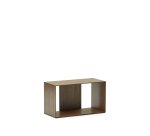 Módulo estantería mediano Litto de chapa de nogal 67 x 38 cm