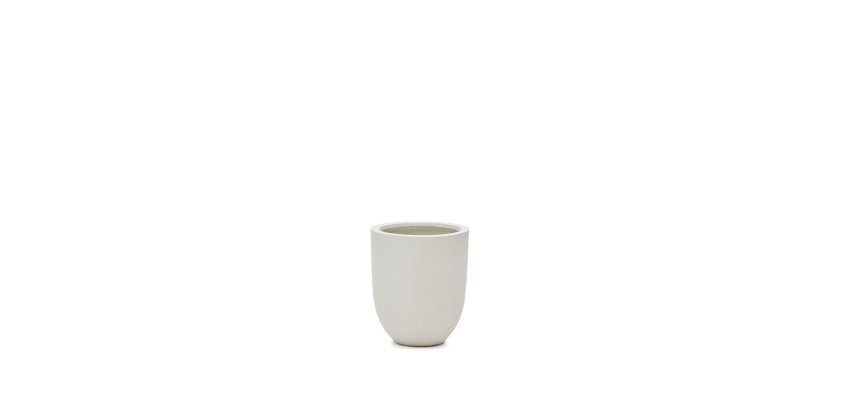 Cache-pot Aiguablava en ciment blanc Ø 39 cm