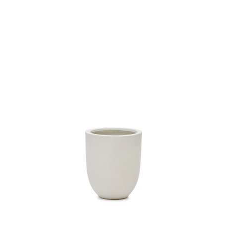 Cache-pot Aiguablava en ciment blanc Ø 39 cm