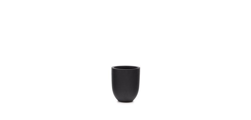 DE_Cache-pot Aiguablava en ciment noir Ø 39 cm