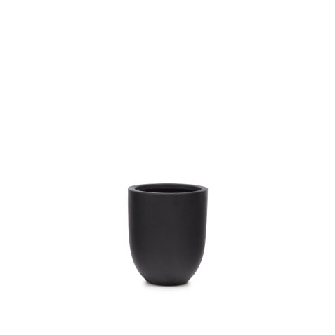 Cache-pot Aiguablava en ciment noir Ø 39 cm