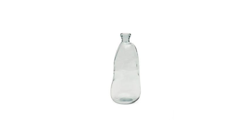 Vase Brenna en verre transparent 100% recyclé 51 cm