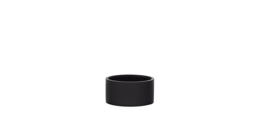 Cache-pot Aiguablava en ciment noir Ø 62 cm