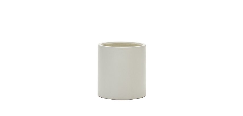 Aiguablava bloempot in wit cement, Ø 52 cm