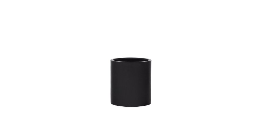 Aiguablava plant pot in black cement, Ø 52 cm