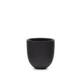 Cache-pot Aiguablava en ciment noir Ø 56 cm
