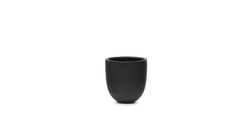 Aiguablava plant pot in black cement, Ø 56 cm