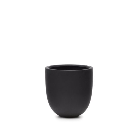 Cache-pot Aiguablava en ciment noir Ø 56 cm