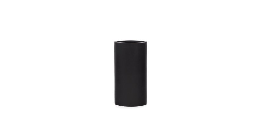 Cache-pot Aiguablava en ciment noir Ø 42 cm