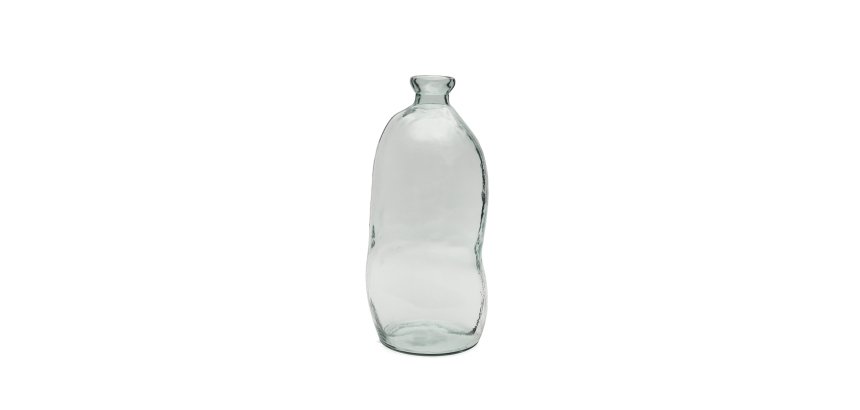 Vase Brenna en verre transparent 100% recyclé 73 cm