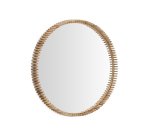 Espejo Polke de madera de teca Ø 100 cm