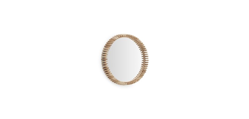 Miroir Polke en teck Ø 60 cm