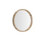 Espejo Polke de madera de teca Ø 80 cm