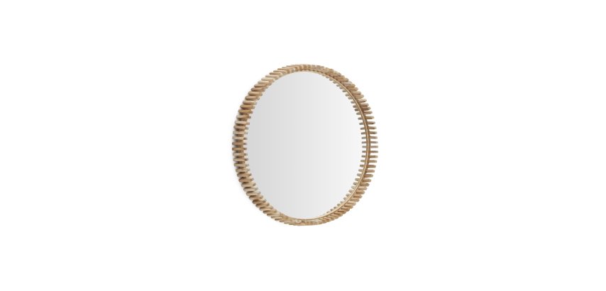 Miroir Polke en teck Ø 80 cm