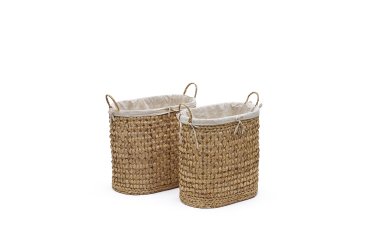 Set Tressa de 2 paniers à linge en fibres naturelles  50 cm / 60 cm
