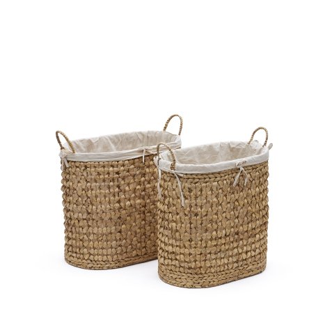 Set Tressa de 2 paniers à linge en fibres naturelles  50 cm / 60 cm